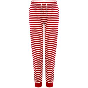 SF (Skinnifit) Dámske pyžamové nohavice so vzorom - Červená / biela | XS
