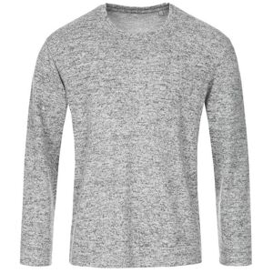 Stedman Pánsky sveter s dlhým rukávom - Svetlošedý melír | XL