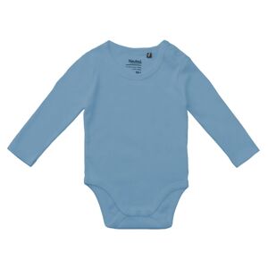 Neutral Detské body s dlhými rukávmi z organickej Fairtrade bavlny - Dusty indigo | 62