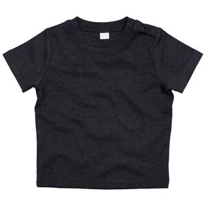 Babybugz Jednofarebné dojčenské tričko - Čierna | 3-6 mesiacov