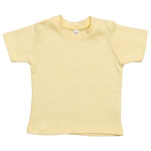 Babybugz Jednofarebné dojčenské tričko - Jemne žltá | 6-12 mesiacov