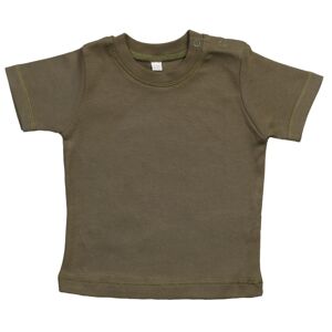 Babybugz Jednofarebné dojčenské tričko - Army | 0-3 mesiacov