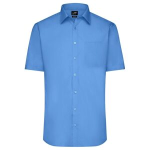 James & Nicholson Pánska košeľa s krátkym rukávom JN680 - Aqua | M