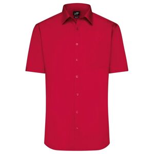 James & Nicholson Pánska košeľa s krátkym rukávom JN680 - Červená | XL