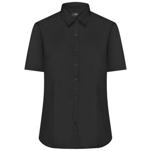 James & Nicholson Dámska košeľa s krátkym rukávom JN679 - Čierna | XXL