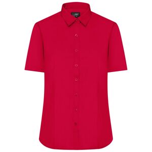 James & Nicholson Dámska košeľa s krátkym rukávom JN679 - Červená | S