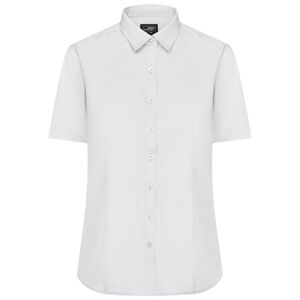 James & Nicholson Dámska košeľa s krátkym rukávom JN679 - Biela | XXL