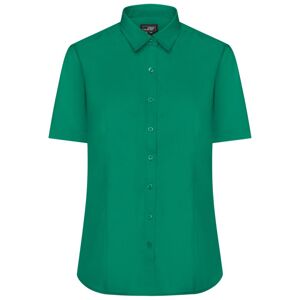James & Nicholson Dámska košeľa s krátkym rukávom JN679 - Írska zelená | XXXL