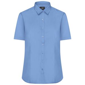James & Nicholson Dámska košeľa s krátkym rukávom JN679 - Aqua | XXL