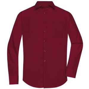 James & Nicholson Pánska košeľa s dlhým rukávom JN678 - Vínová | XXXXL