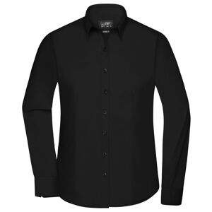 James & Nicholson Dámska košeľa s dlhým rukávom JN677 - Čierna | XXL