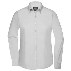James & Nicholson Dámska košeľa s dlhým rukávom JN677 - Svetlošedá | XL