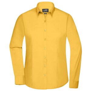 James & Nicholson Dámska košeľa s dlhým rukávom JN677 - Žltá | L