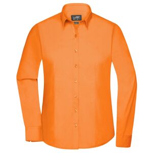 James & Nicholson Dámska košeľa s dlhým rukávom JN677 - Oranžová | M