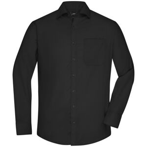James & Nicholson Pánska košeľa s dlhým rukávom JN682 - Čierna | XXXL