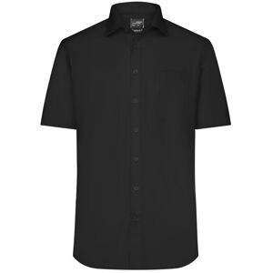 James & Nicholson Pánska košeľa s krátkym rukávom JN684 - Čierna | XL