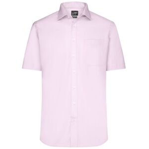 James & Nicholson Pánska košeľa s krátkym rukávom JN684 - Svetloružová | XXL