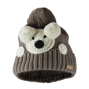 Bontis Detská zimná čiapka s háčkovaným medvedíkom - Kašmírová | uni detská