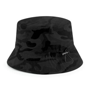 Beechfield Klobúk z recyklovaného polyesteru - Maskáčová čierna | S/M