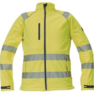 Cerva Reflexná softshellová bunda SHELDON HV - Žltá | XS