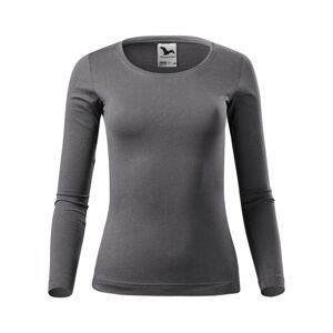 MALFINI Dámske tričko s dlhým rukávom Fit-T Long Sleeve - Oceľovo šedá | XS