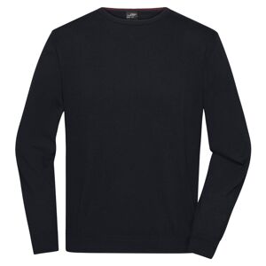James & Nicholson Ľahký pánsky pletený sveter JN1314 - Čierna | XXL