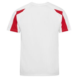 Just Cool Detské športové tričko Contrast Cool T - Biela / červená | 3-4 roky