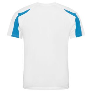 Just Cool Detské športové tričko Contrast Cool T - Biela / modrá | 7-8 rokov