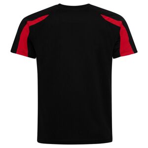 Just Cool Detské športové tričko Contrast Cool T - Čierna / červená | 7-8 rokov