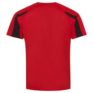 Just Cool Detské športové tričko Contrast Cool T - Červená / čierna | 9-11 rokov