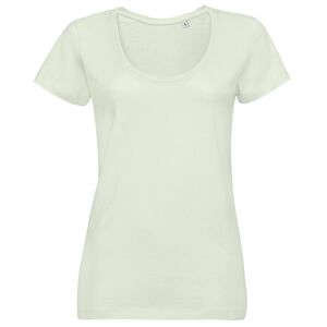 SOL'S Dámske tričko s hlbokým výstrihom Metropolitan - Krémovo zelená | XXL