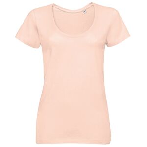 SOL'S Dámske tričko s hlbokým výstrihom Metropolitan - Krémovo ružová | XXL
