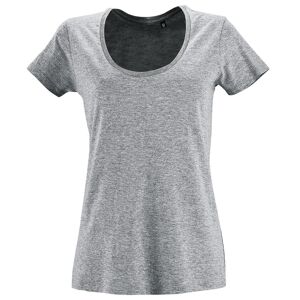 SOL'S Dámske tričko s hlbokým výstrihom Metropolitan - Šedý melír | XL