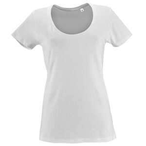 SOL'S Dámske tričko s hlbokým výstrihom Metropolitan - Biela | S