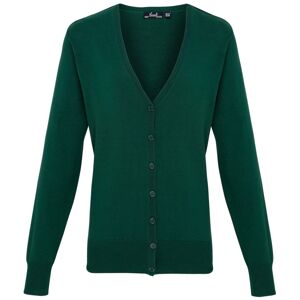Premier Workwear Dámsky sveter so zapínaním - Fľaškovo zelená | XXXL