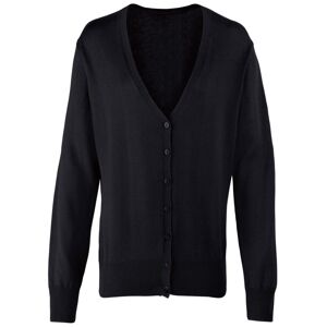 Premier Workwear Dámsky sveter so zapínaním - Čierna | L