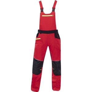 Ardon Pracovné nohavice s náprsenkou 4Xstretch - Červená | 60