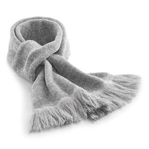 Beechfield Klasický pletený šál - Šedý melír