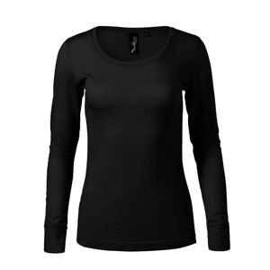 MALFINI Dámske tričko s dlhým rukávom Merino Rise LS - Čierna | S
