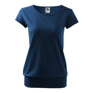MALFINI Dámske tričko City - Polnočná modrá | S