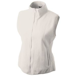 James & Nicholson Dámska fleecová vesta JN048 - Šedo-biela | XL