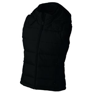 James & Nicholson Dámska zimná vesta s kapucňou JN1005 - Čierna | XL