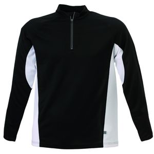 James & Nicholson Pánske športové tričko s dlhým rukávom JN307 - Černá / bílá | XL