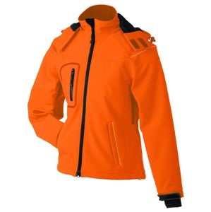 James & Nicholson Zimná dámska softshellová bunda JN1001 - Oranžová | S