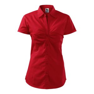 MALFINI Dámska košeľa s krátkym rukávom Chic - Červená | XS
