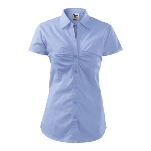 MALFINI Dámska košeľa s krátkym rukávom Chic - Nebesky modrá | XL