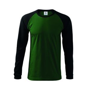 MALFINI Pánske tričko s dlhým rukávom Street LS - Fľaškovo zelená | XL