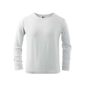 MALFINI Detské tričko s dlhým rukávom Long Sleeve - Biela | 134 cm (8 rokov)