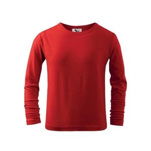 MALFINI Detské tričko s dlhým rukávom Long Sleeve - Červená | 122 cm (6 rokov)