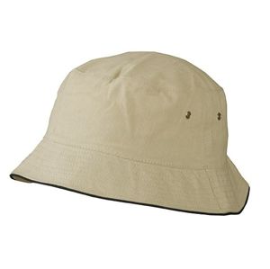 Myrtle Beach Bavlnený klobúk MB012 - Khaki / čierna | S/M